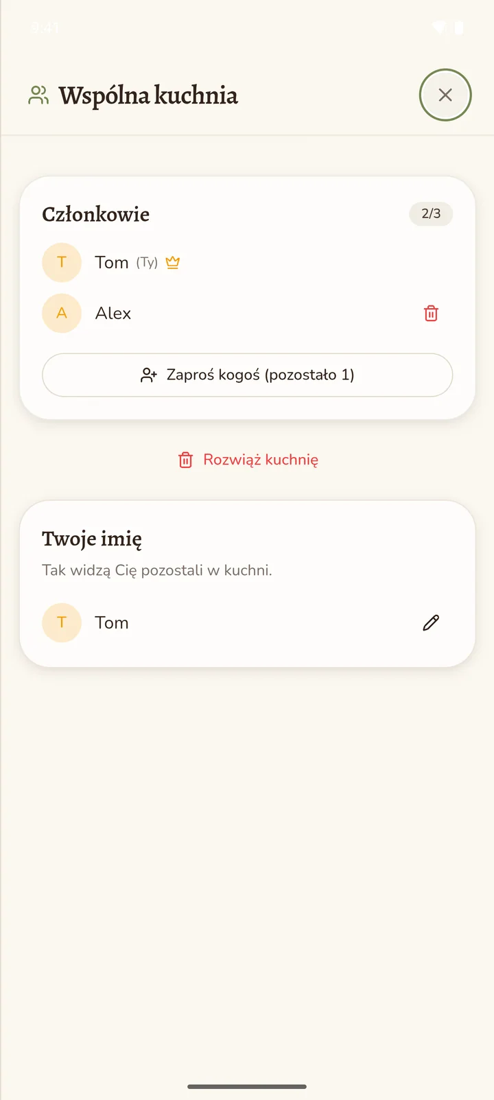 Domownicy dzielący jedną spiżarnię i listę zakupów w Pantro